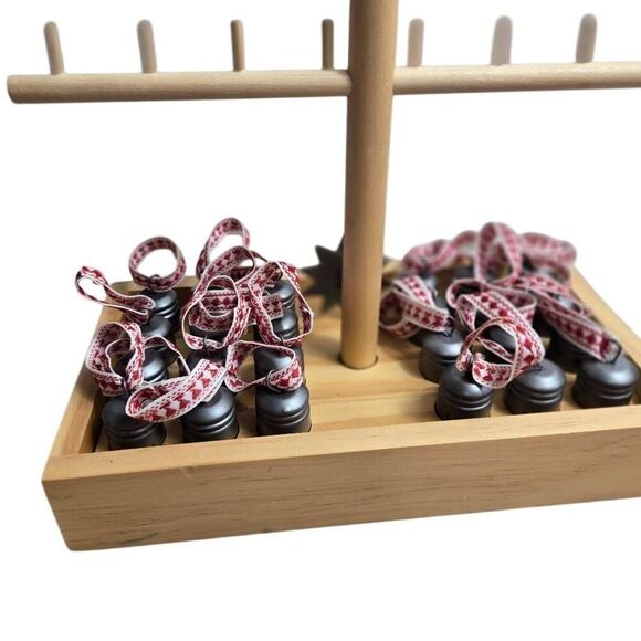 Hearth & Hand with Magnolia Wood Tree Advent Calendar Silver Bells Christmas NEW - Picture 8 of 9